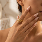 Sculptura Loop Stainless Steel Ring