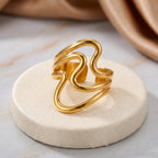 Elysian Twist Stainless Steel Ring