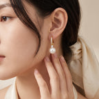 Luna Pearl Drop Hoops