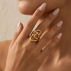 Elysian Twist Stainless Steel Ring