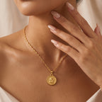 Golden Angel Charm Stainless Steel Necklace