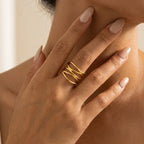 Sculptura Loop Stainless Steel Ring