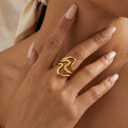 Elysian Twist Stainless Steel Ring