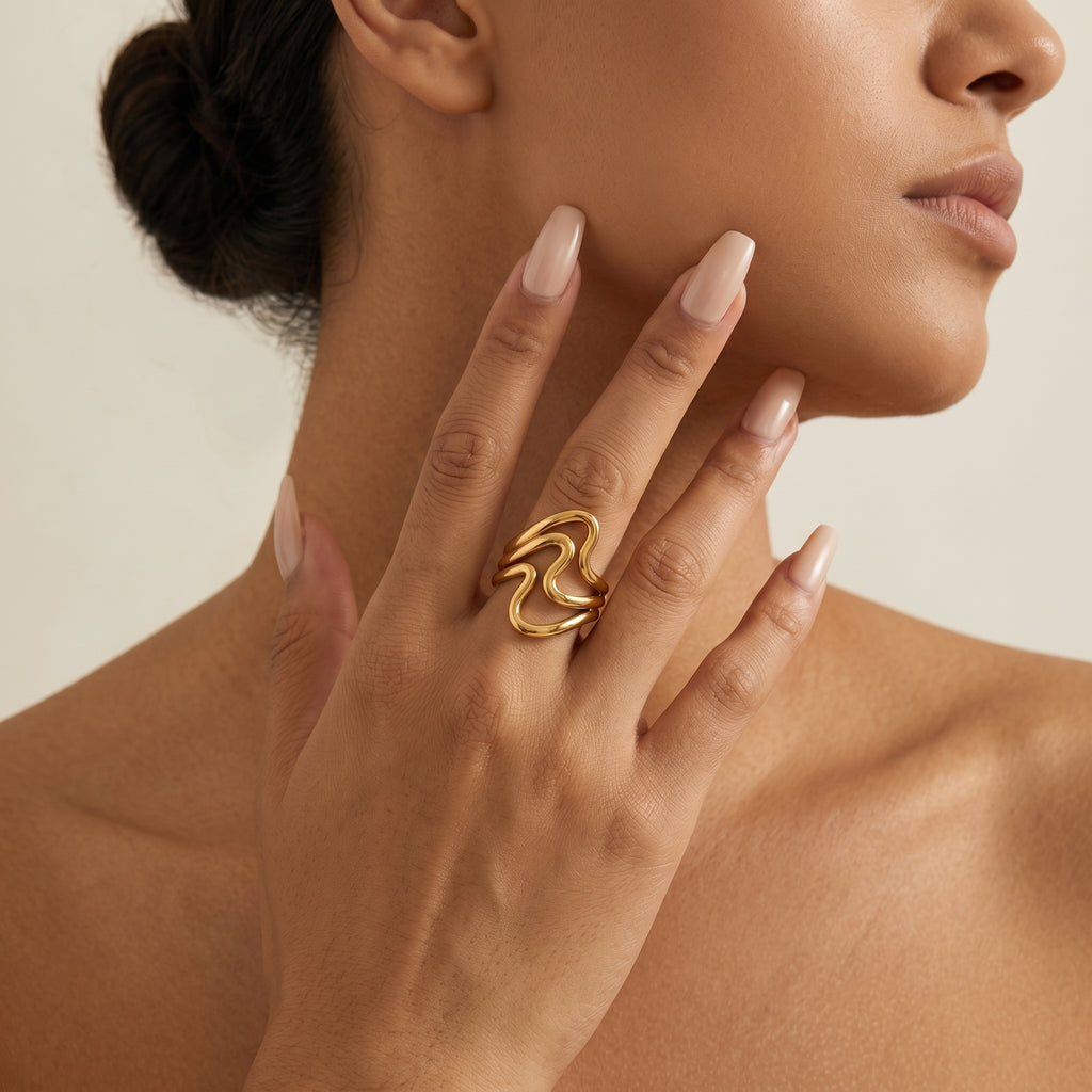 Elysian Twist Stainless Steel Ring