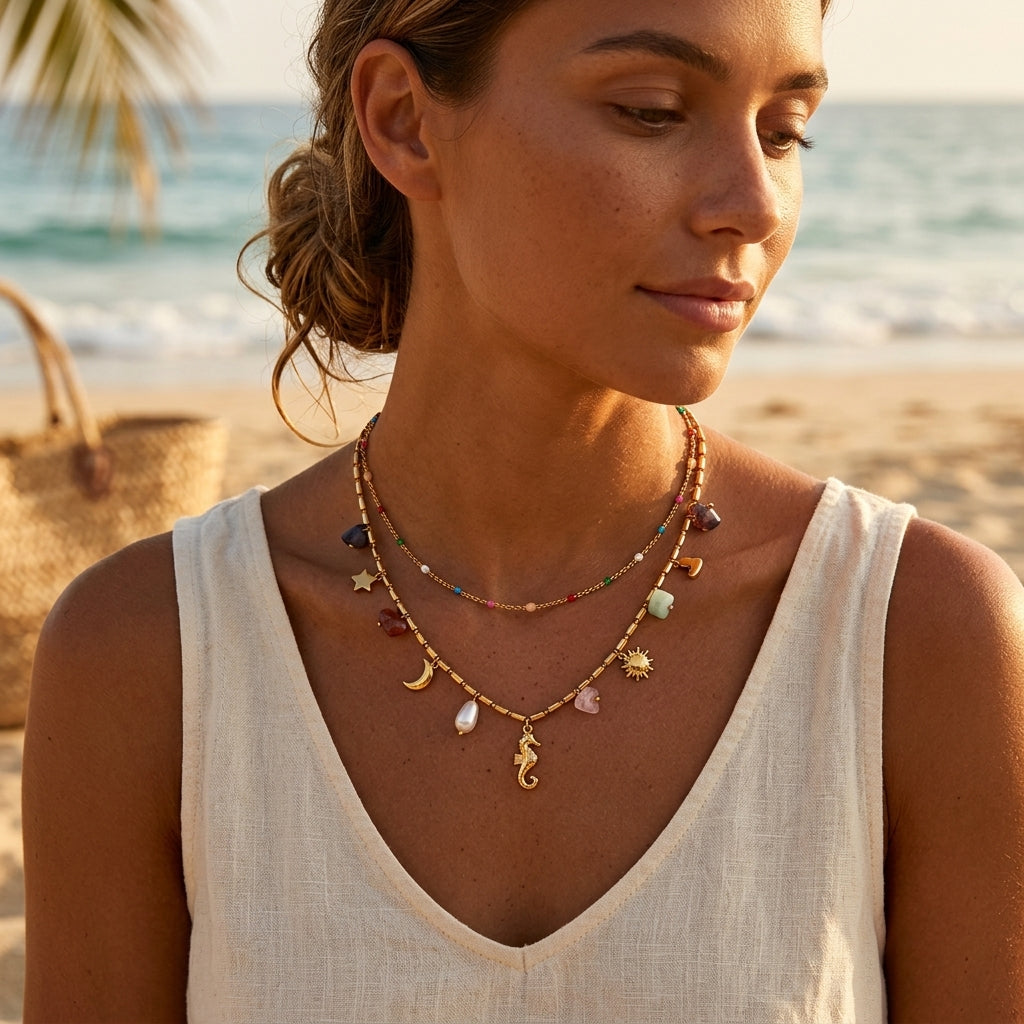 Seabloom Bohemian Charm Necklace