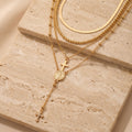 Divine Grace Layered Cross Necklace Set