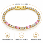 Pink Bubble Tennis Bracelet