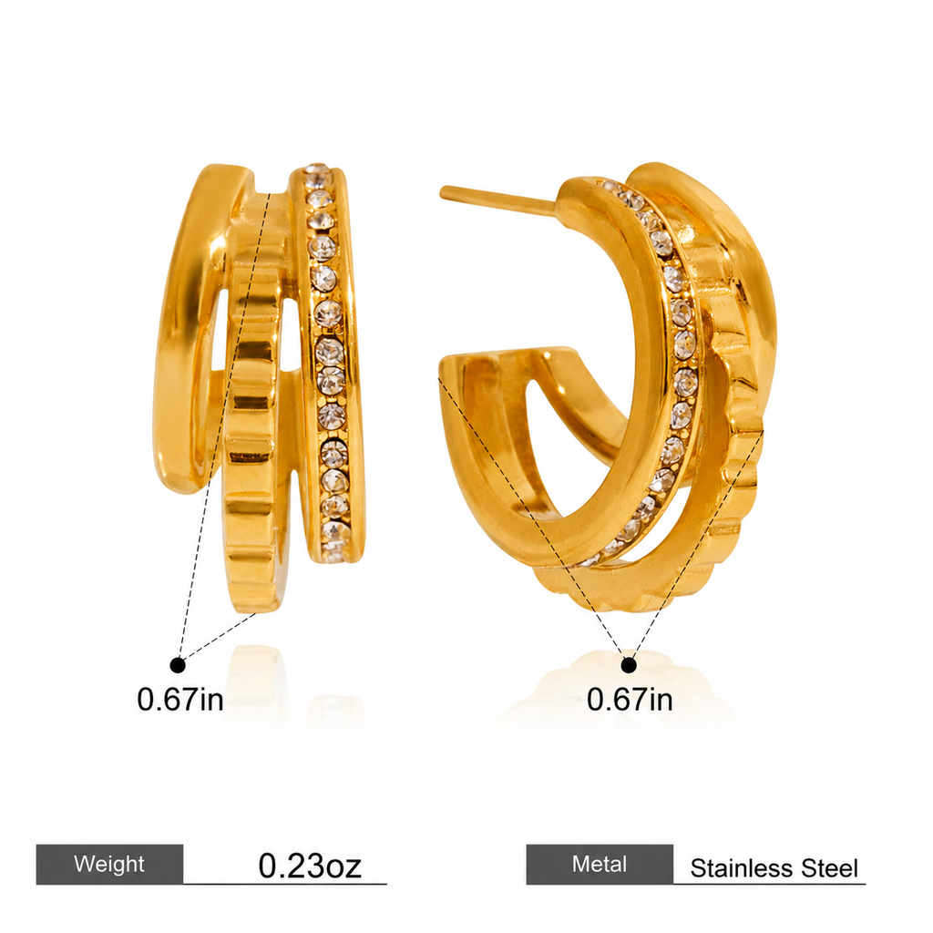 Lumière Duo Hoops Earrings
