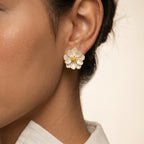 Camellia Pearl Studs