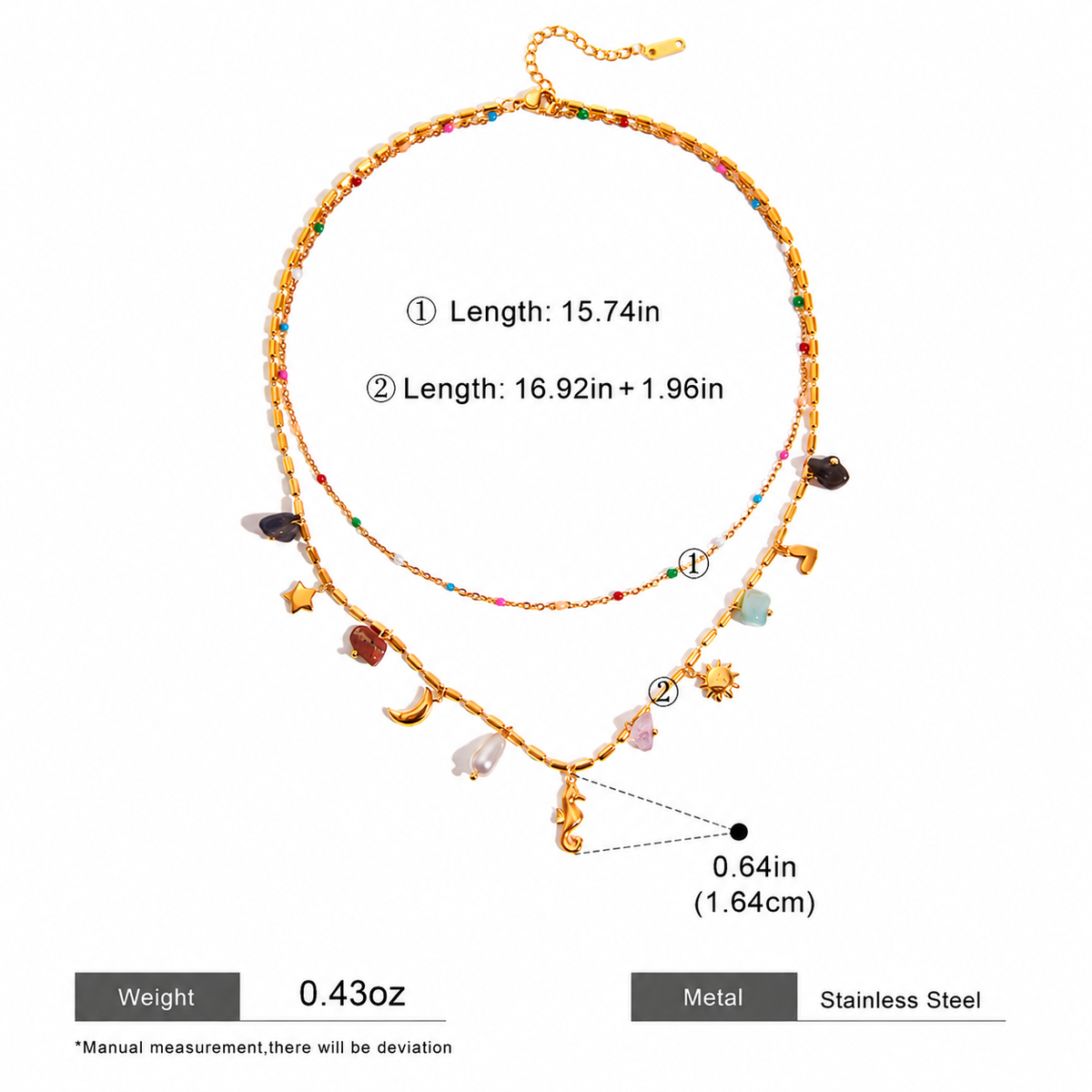 Seabloom Bohemian Charm Necklace