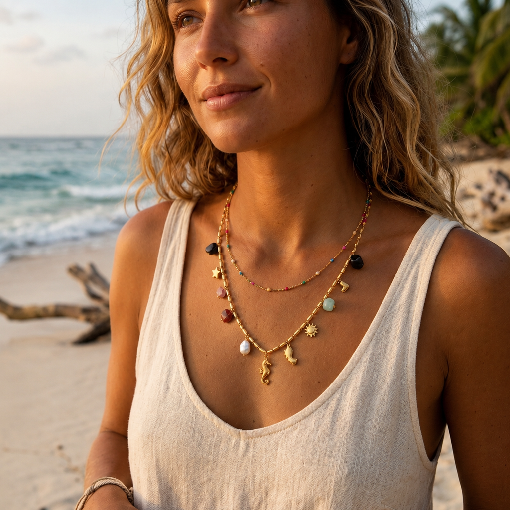 Seabloom Bohemian Charm Necklace