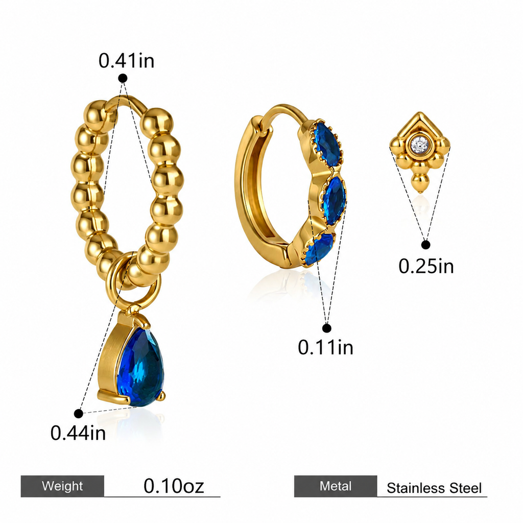 Azure Tide Earring Set