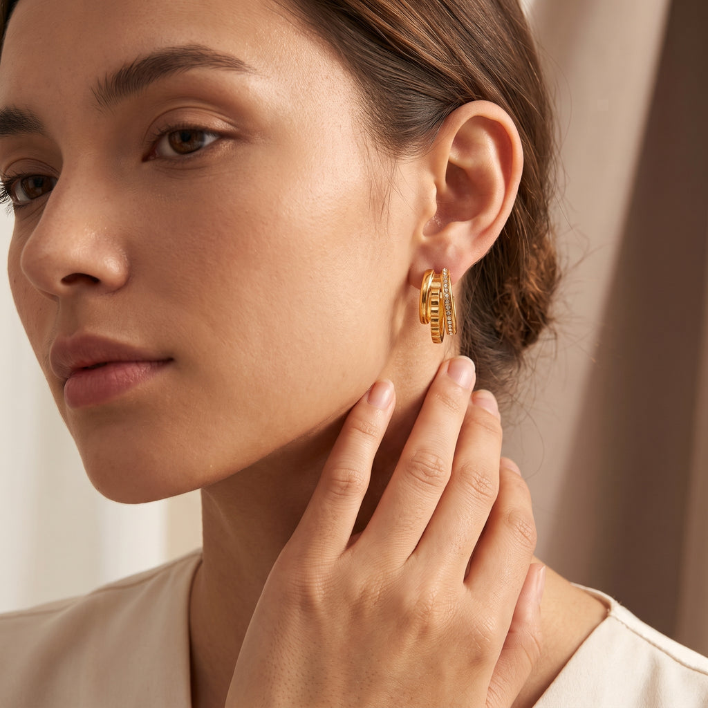 Lumière Duo Hoops Earrings