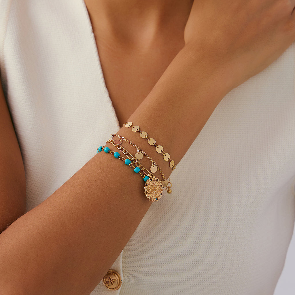Santorini Tide Boho Bracelet Stack