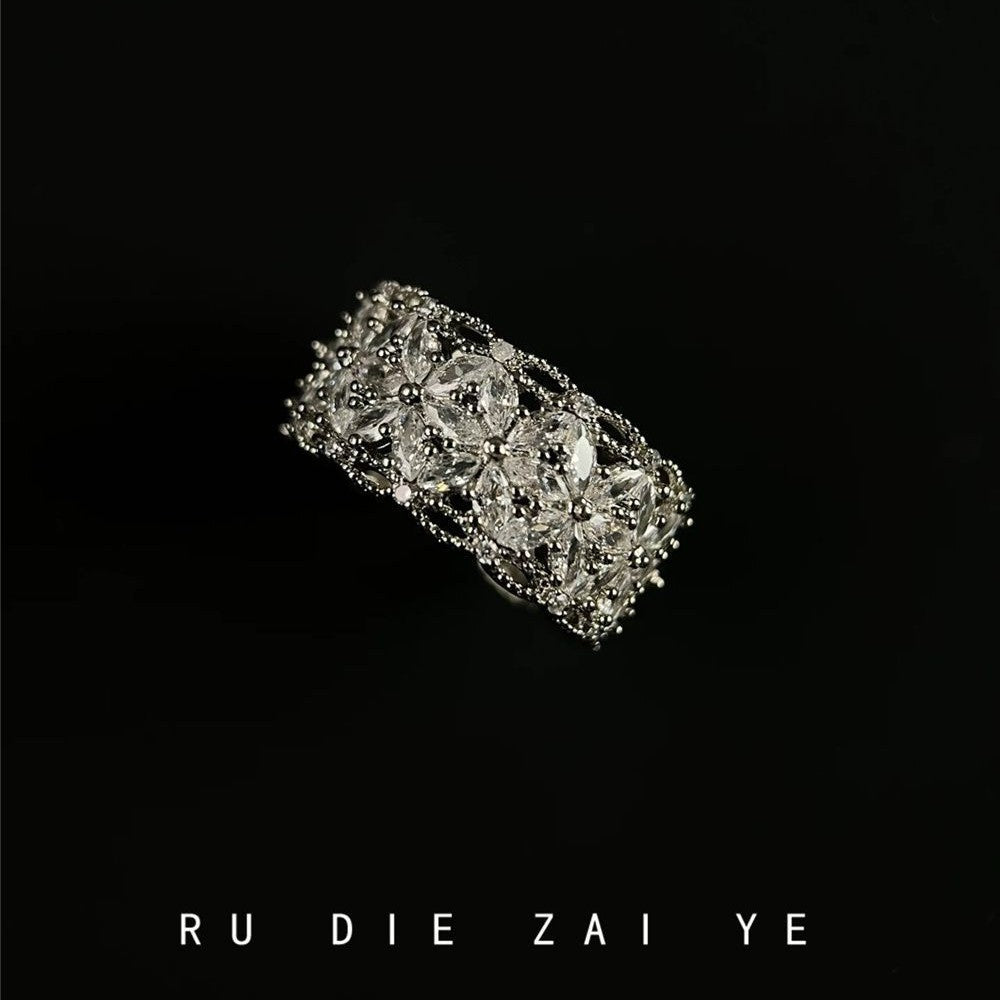 Flora Crown Open Ring
