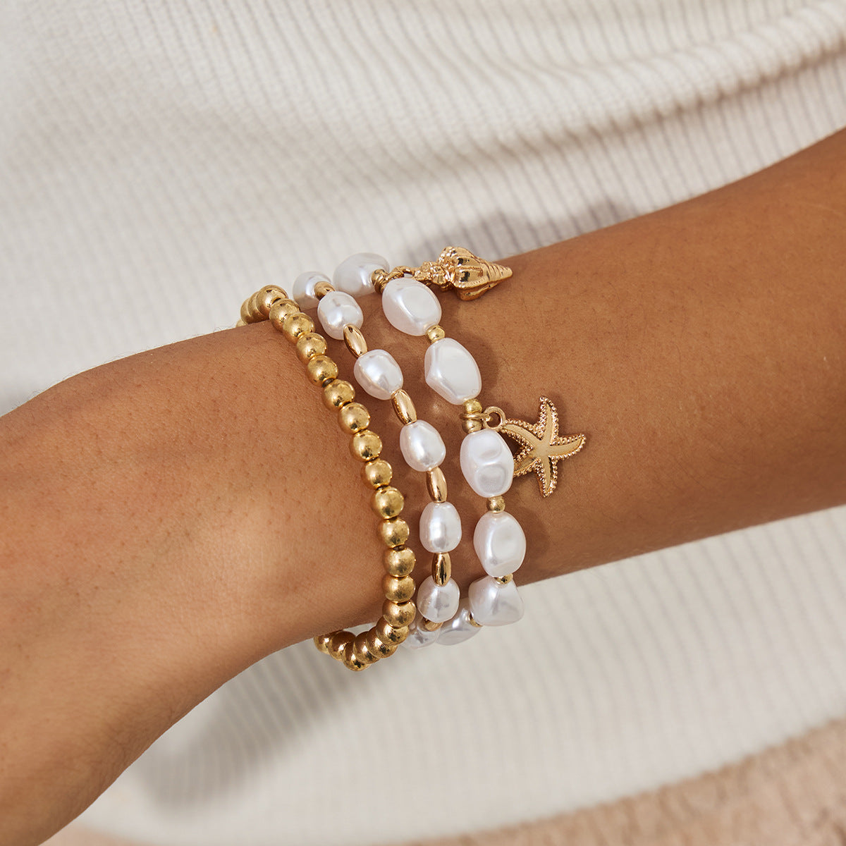 Malibu Pearl Shore Bracelet Stack