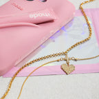 Radiant Heart Crystal Layered Necklace