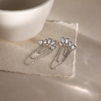 Crystal Blossom Chain Earrings