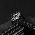 Celestial Moonstone Crown Ring