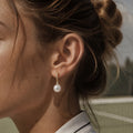 Luna Pearl Drop Hoops