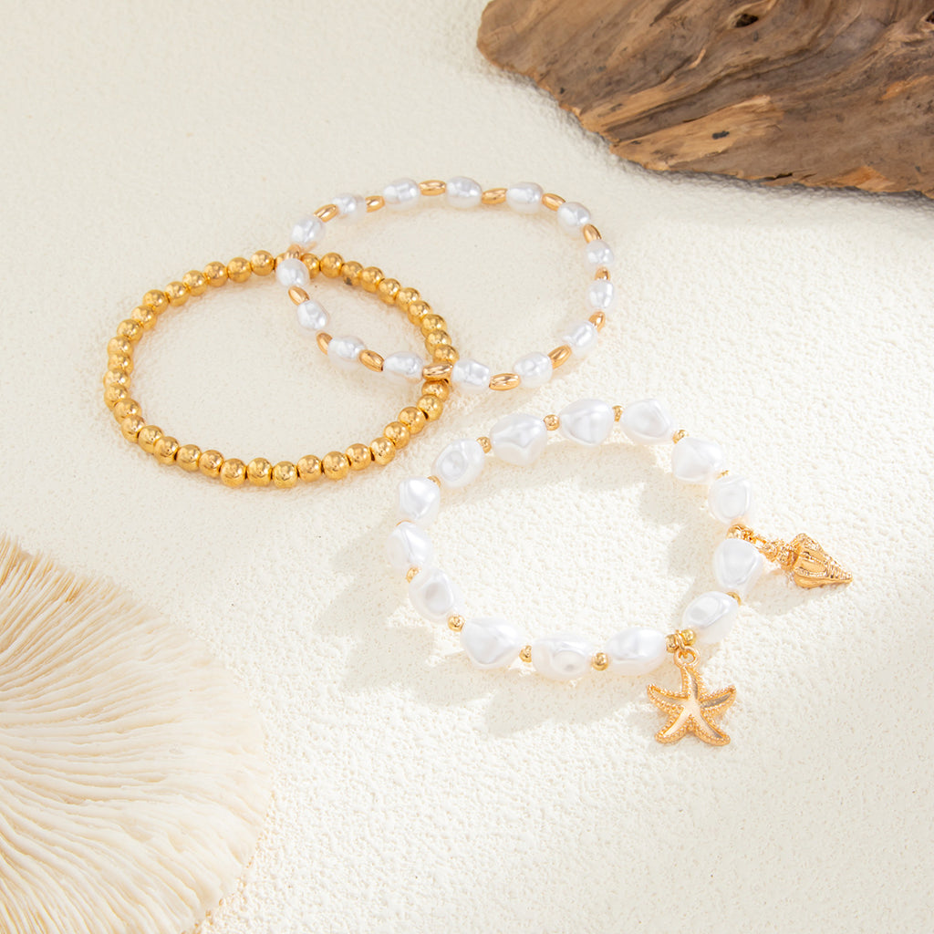 Malibu Pearl Shore Bracelet Stack