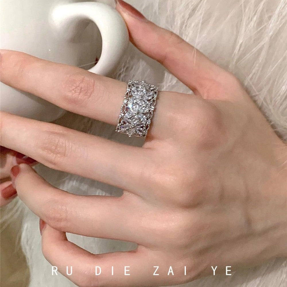 Flora Crown Open Ring