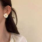 Camellia Pearl Studs