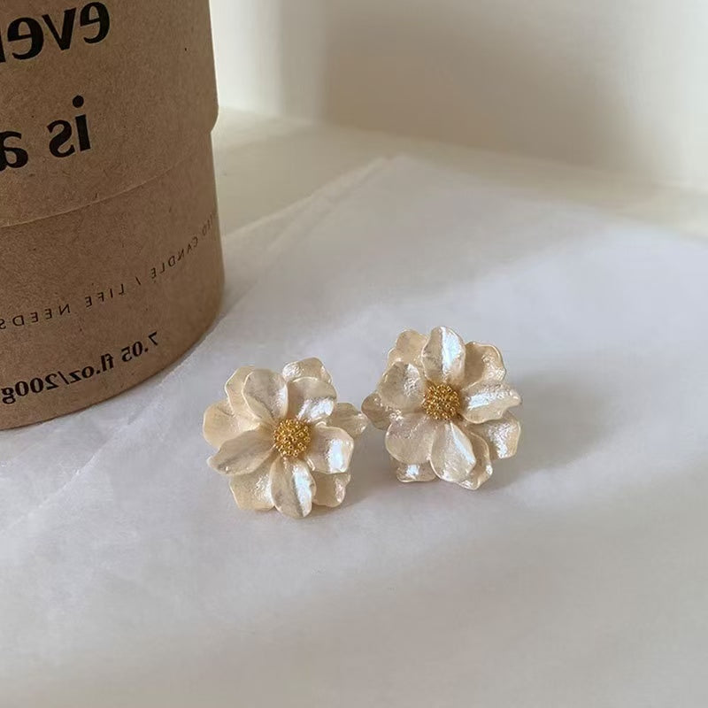 Camellia Pearl Studs