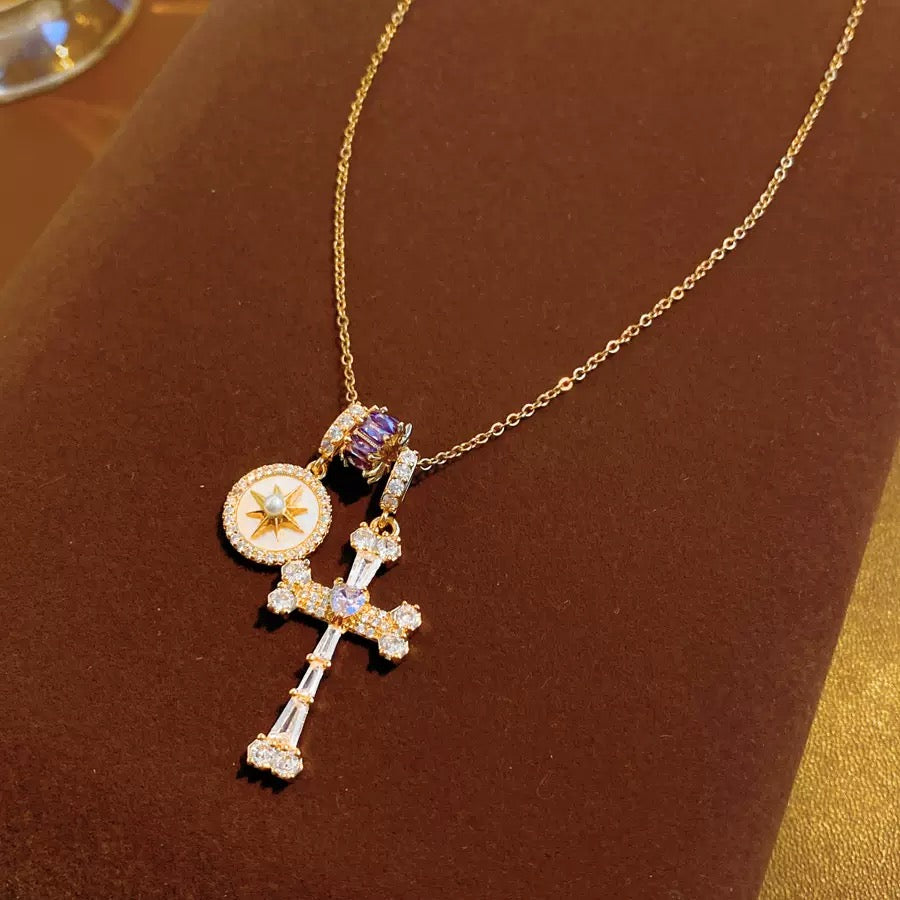 Aurora Cross Glow Necklace