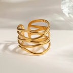 Sculptura Loop Stainless Steel Ring