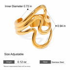 Elysian Twist Stainless Steel Ring